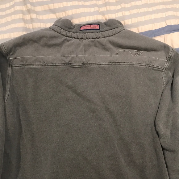 Gray Vineyard Vines Zip Up Pullover/Shep Shirt - Picture 3 of 5
